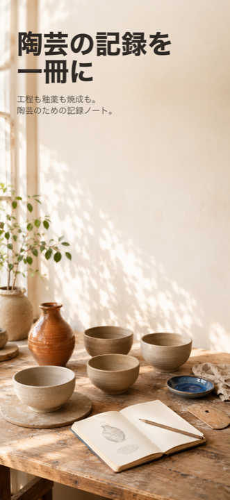 陶芸ノート — 陶芸の記録を一冊に